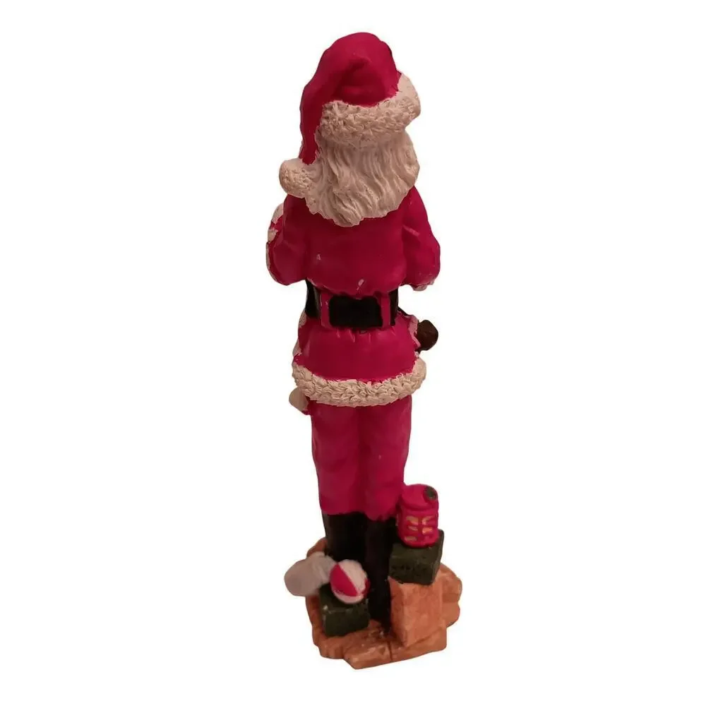 4 Old World Santas, Christmas Decorations, Resin, 1 Vintage Great Pre-owned Cond